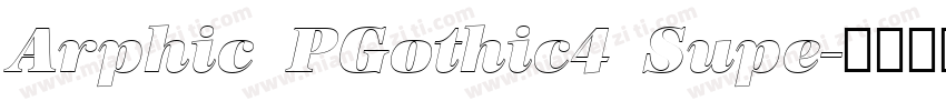 Arphic PGothic4 Supe字体转换